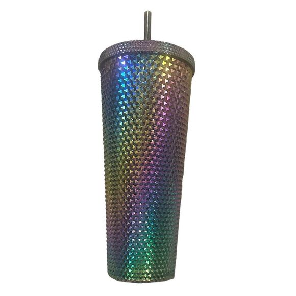 Starbucks Limited Edition Halloween 23’ Oil Slick Rainbow Studded Tumbler 24oz - Picture 6 of 9